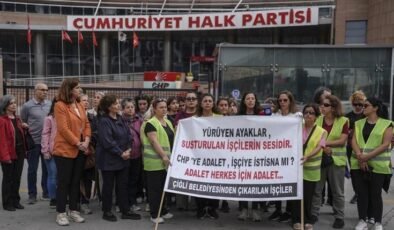 Kadın işçilerden CHP Genel Merkezi önünde eylem